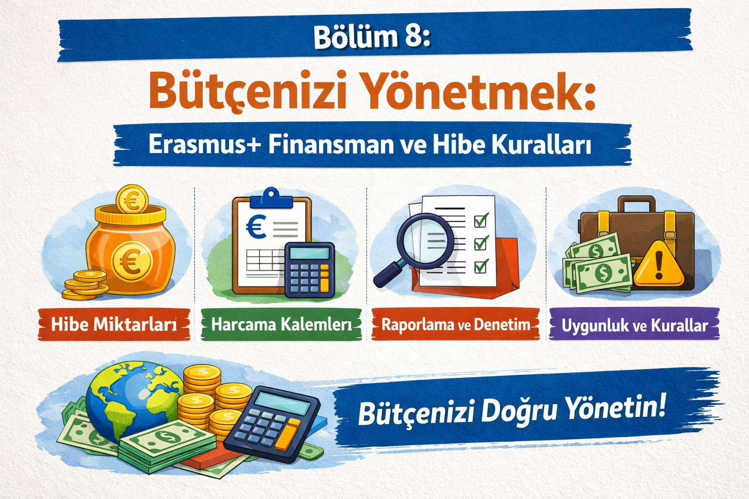 Bölüm 8: Bütçenizi Yönetmek: Erasmus+ Finansman ve Hibe Kuralları