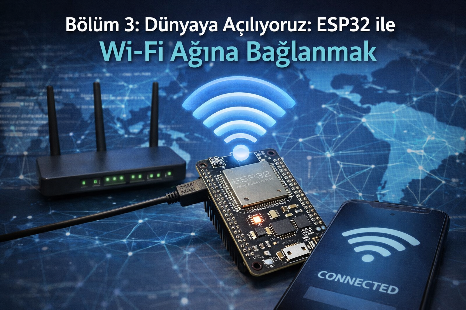 Bölüm 3: Dünyaya Açılıyoruz: ESP32 ile Wi-Fi Ağına Bağlanmak